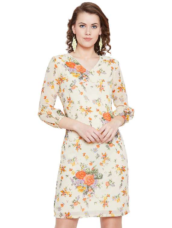 women's sheath floral dress