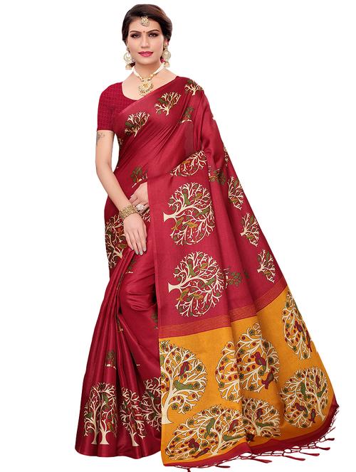 kalamkari printed saree with blouse - 16319213 -  Standard Image - 0