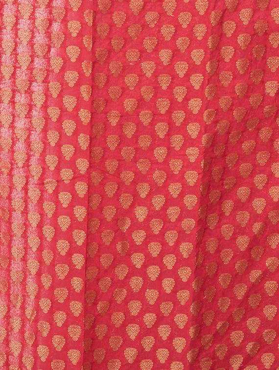 contrast striped border saree with blouse - 16319515 - Standard Image - 3