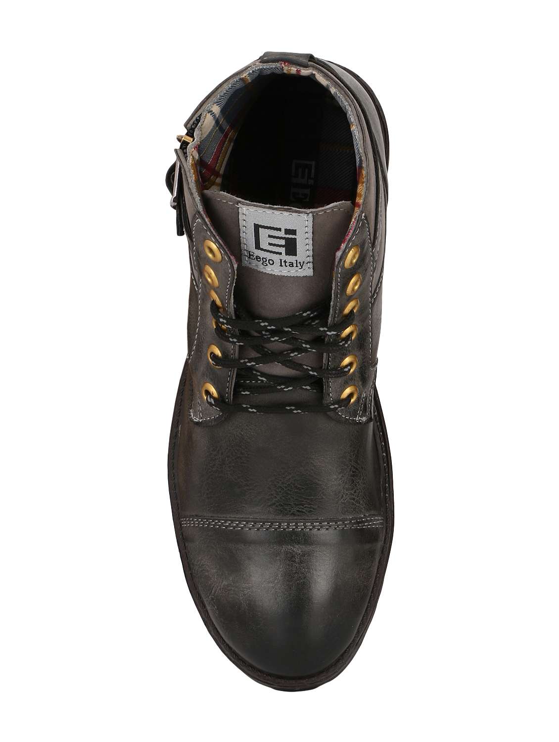 brown leatherette high ankle boots - 16319798 -  Standard Image - 3