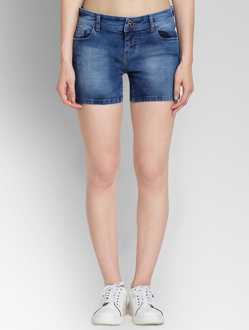 stone washed denim shorts - 16322037 - Zoom Image - 0