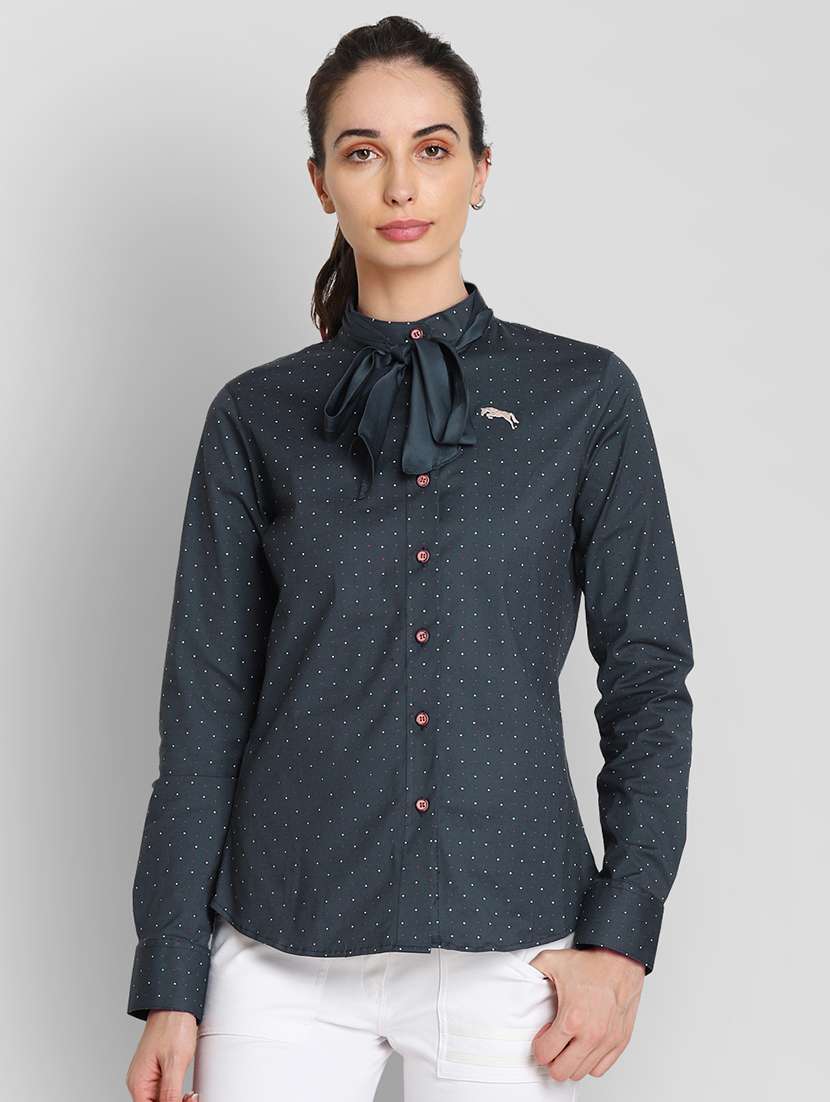 long sleeved polka dot shirt  - 16322039 -  Zoom Image - 0