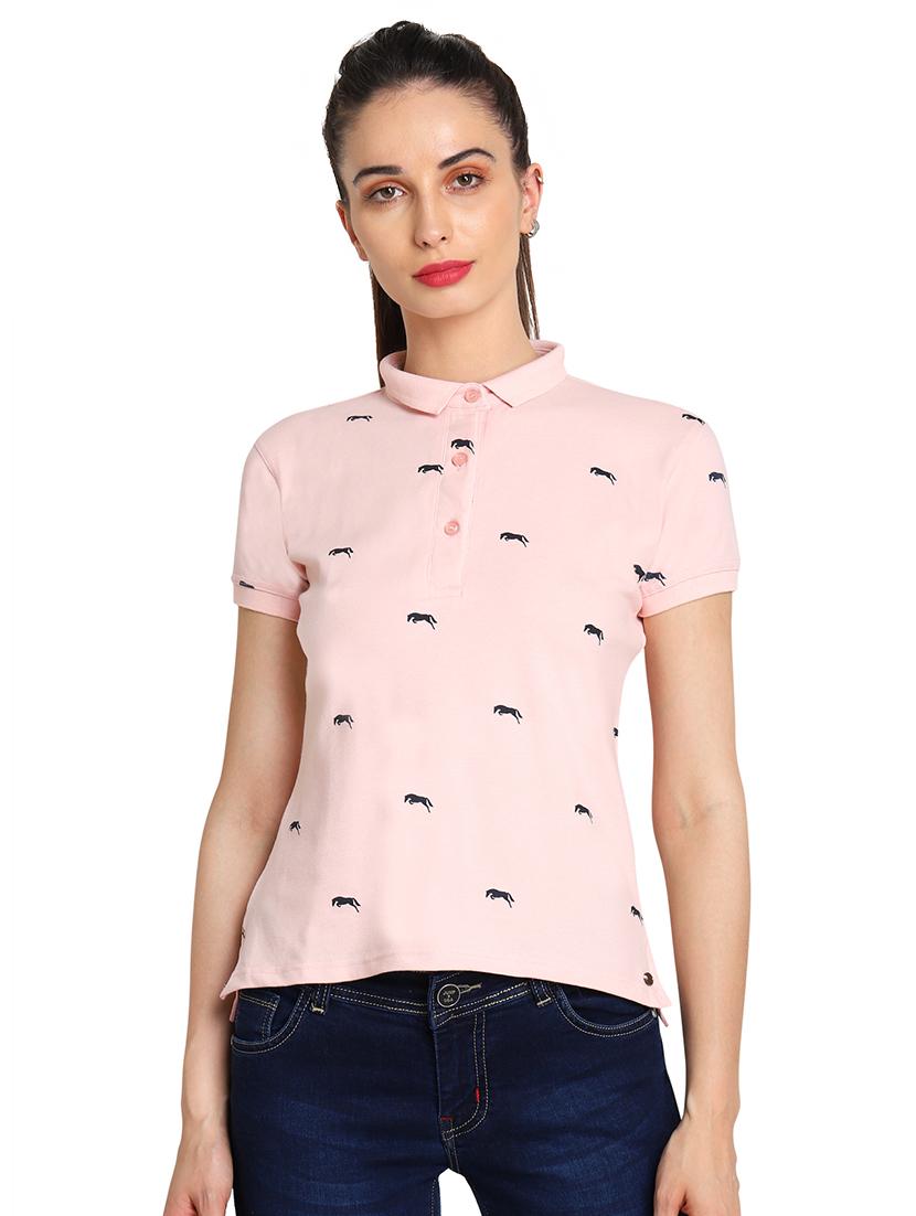 quirky print polo neck tee - 16322056 - Zoom Image - 0