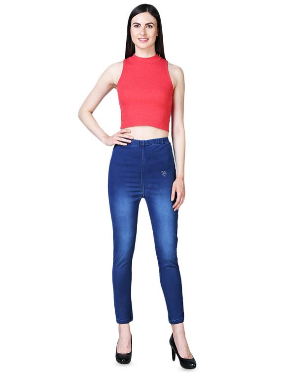 high rise stone wash jeggings - 16322445 - Standard Image - 3