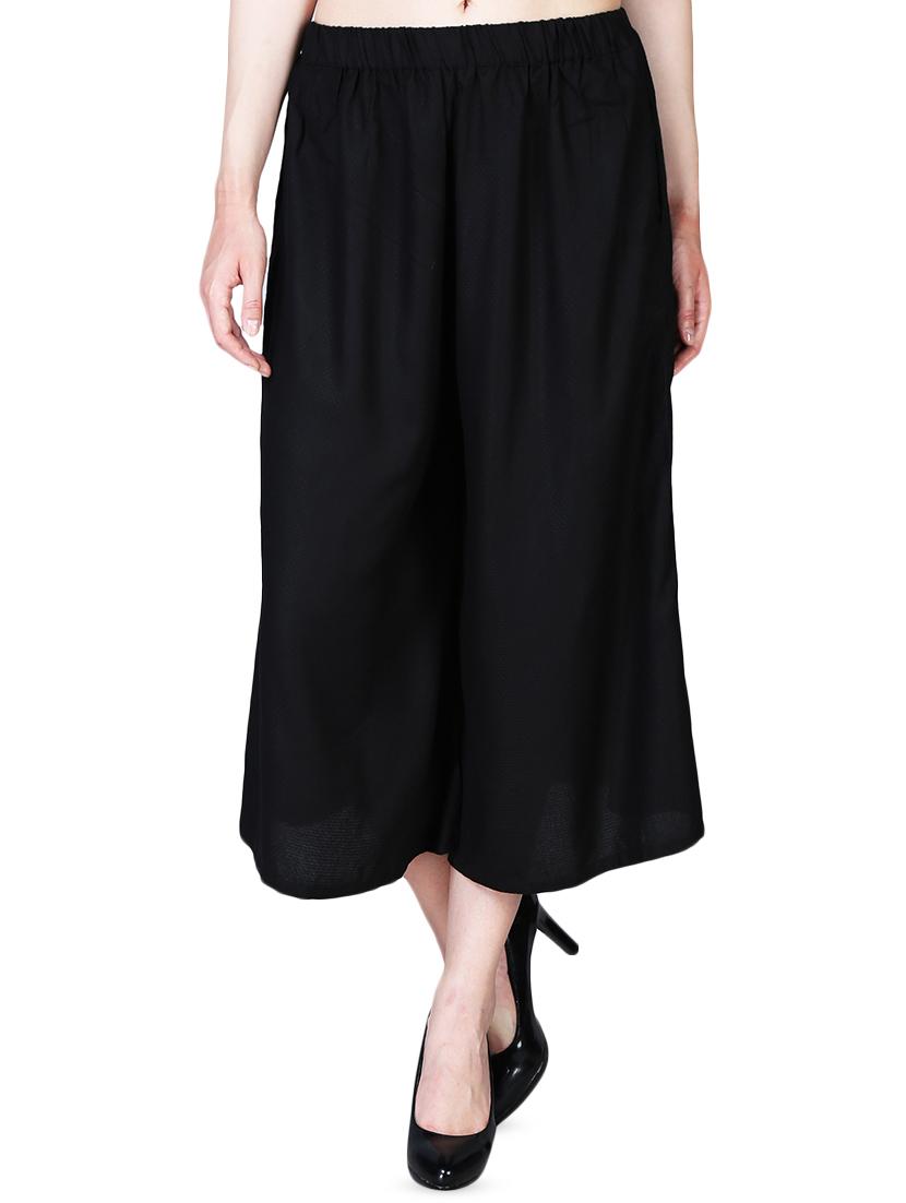 black rayon cullottes - 16322476 - Zoom Image - 0