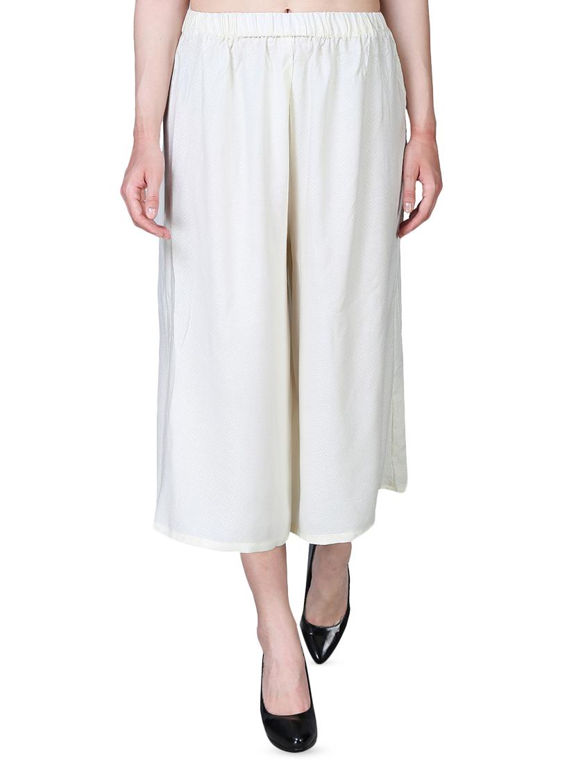 offwhite rayon cullottes  - 16322477 -  Zoom Image - 0