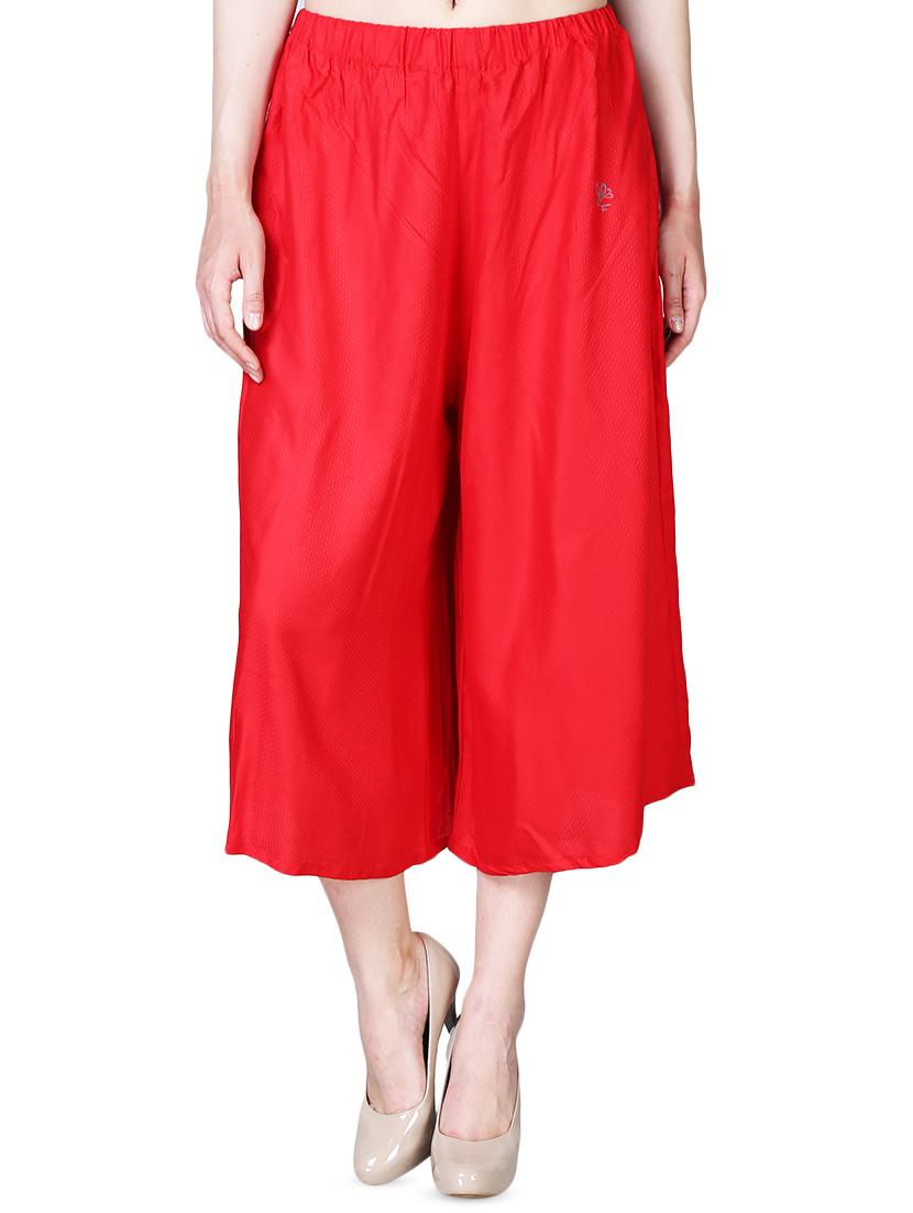 red rayon cullottes  - 16322479 -  Zoom Image - 0