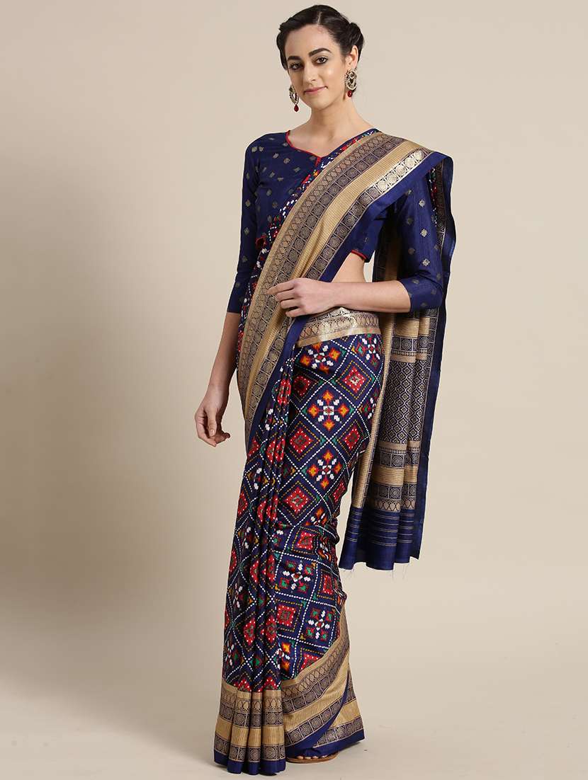 printed kanjivaram saree with blouse