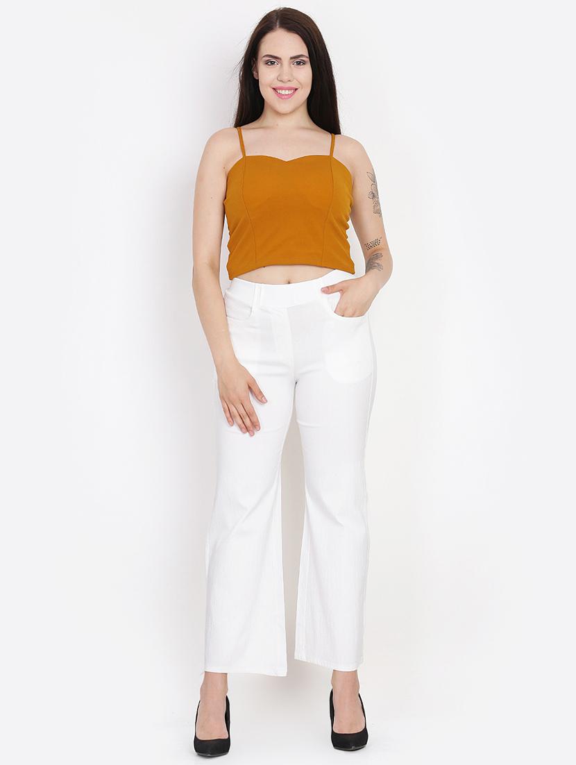 high rise wide leg trousers - 16323036 - Standard Image - 3