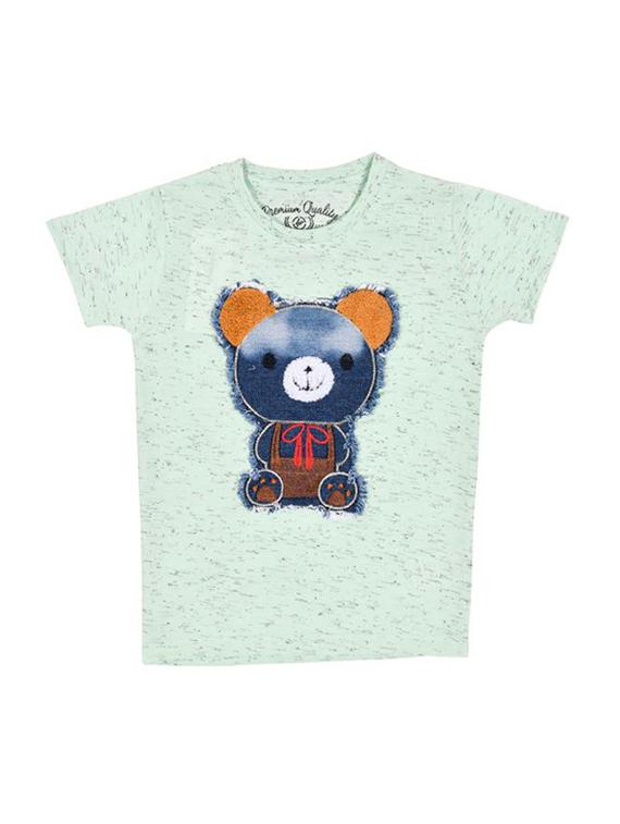 round neck panda patched t-shirt - 16324067 - Zoom Image - 0