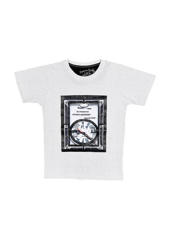 round neck graphic print t-shirt - 16324100 - Zoom Image - 0