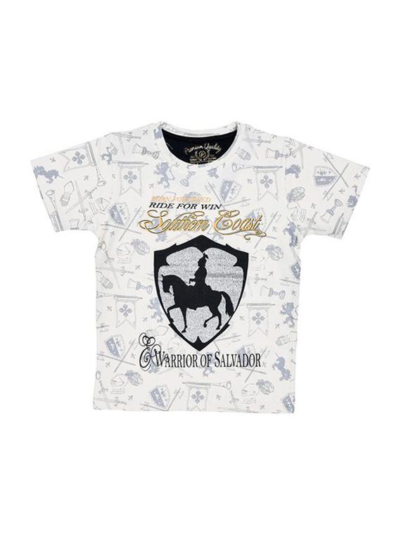 round neck graphic print t-shirt - 16324104 - Zoom Image - 0