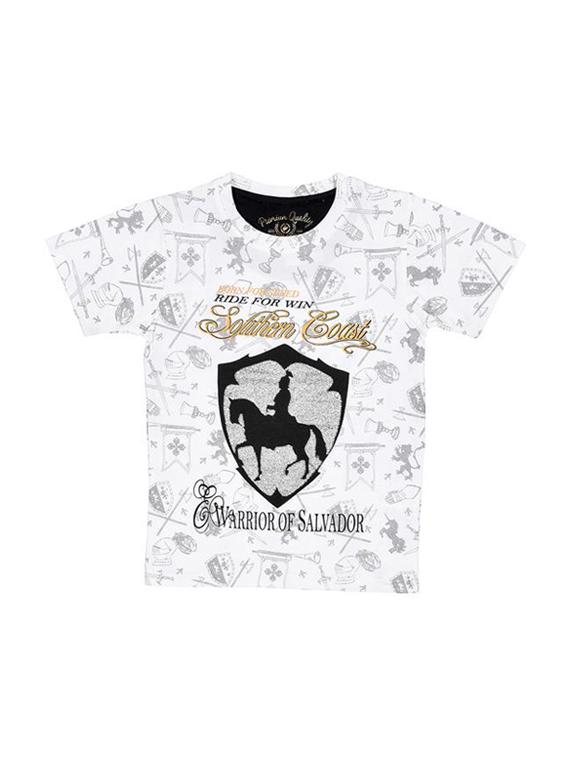 round neck graphic print t-shirt - 16324105 - Zoom Image - 0