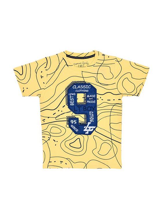 numeric patch abstract print t-shirt - 16324128 - Zoom Image - 0
