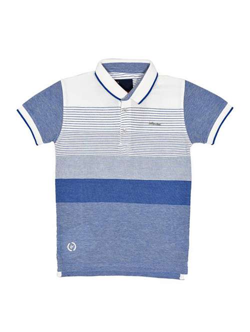 polo neck stripe t-shirt - 16324136 - Standard Image - 0