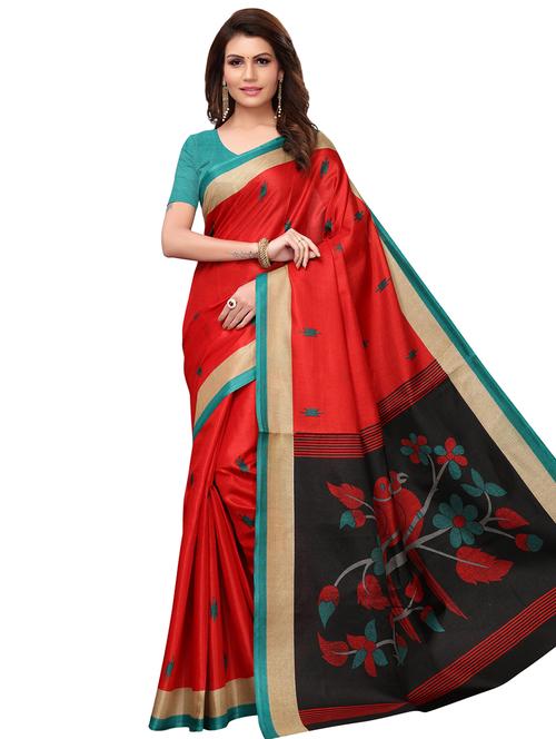 conversational pallu saree with blouse - 16326513 -  Standard Image - 0