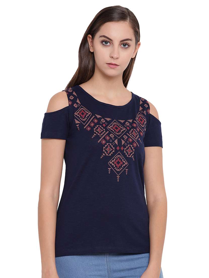 women's straight round neck top - 16328081 -  Zoom Image - 0