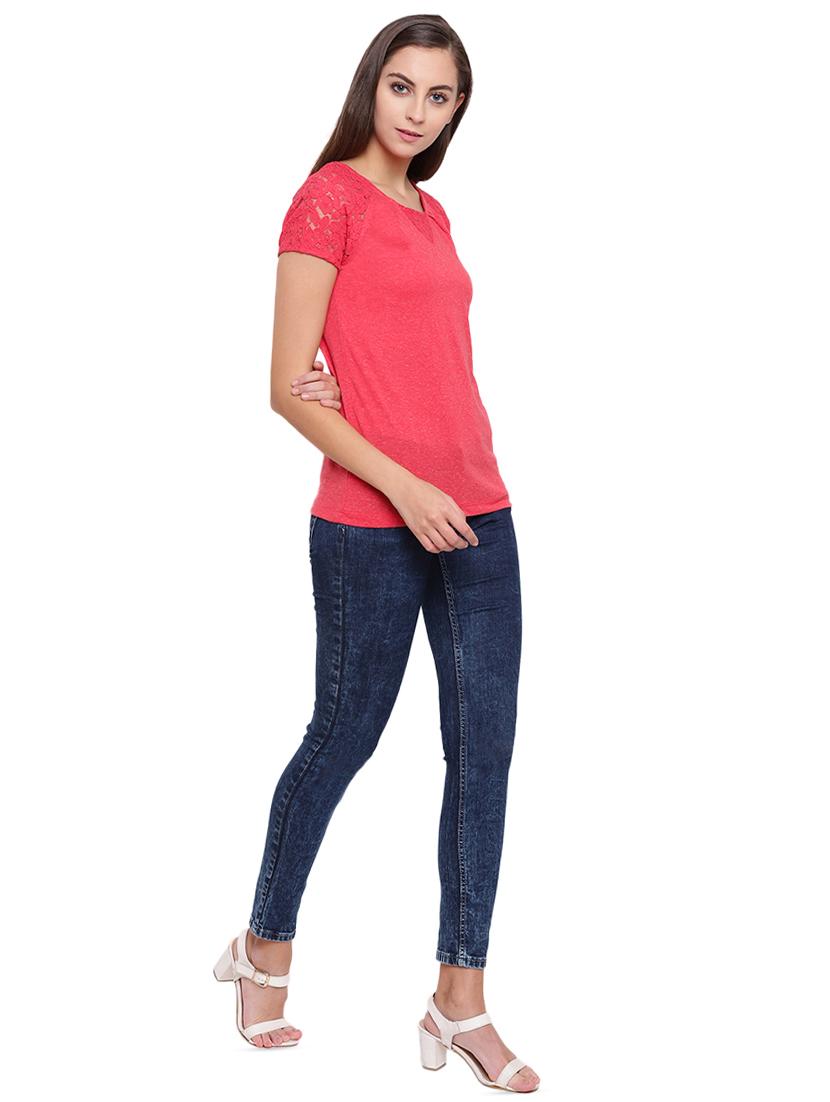 floral lace detail top - 16328083 - Standard Image - 3