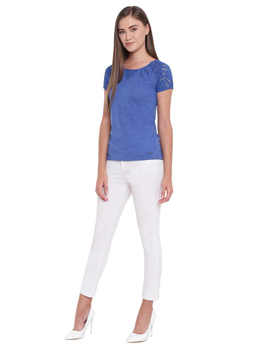 floral lace detail top - 16328084 - Standard Image - 3