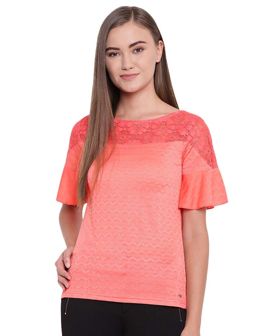women's straight boat neck top - 16328134 - Zoom Image - 0