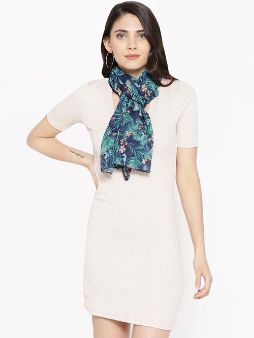 navy blue polyester scarf - 16329077 - Standard Image - 0
