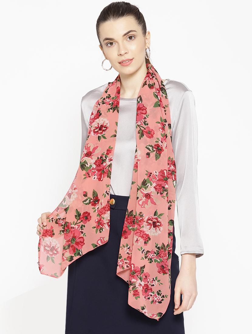 pink polyester scarf - 16329088 - Zoom Image - 0