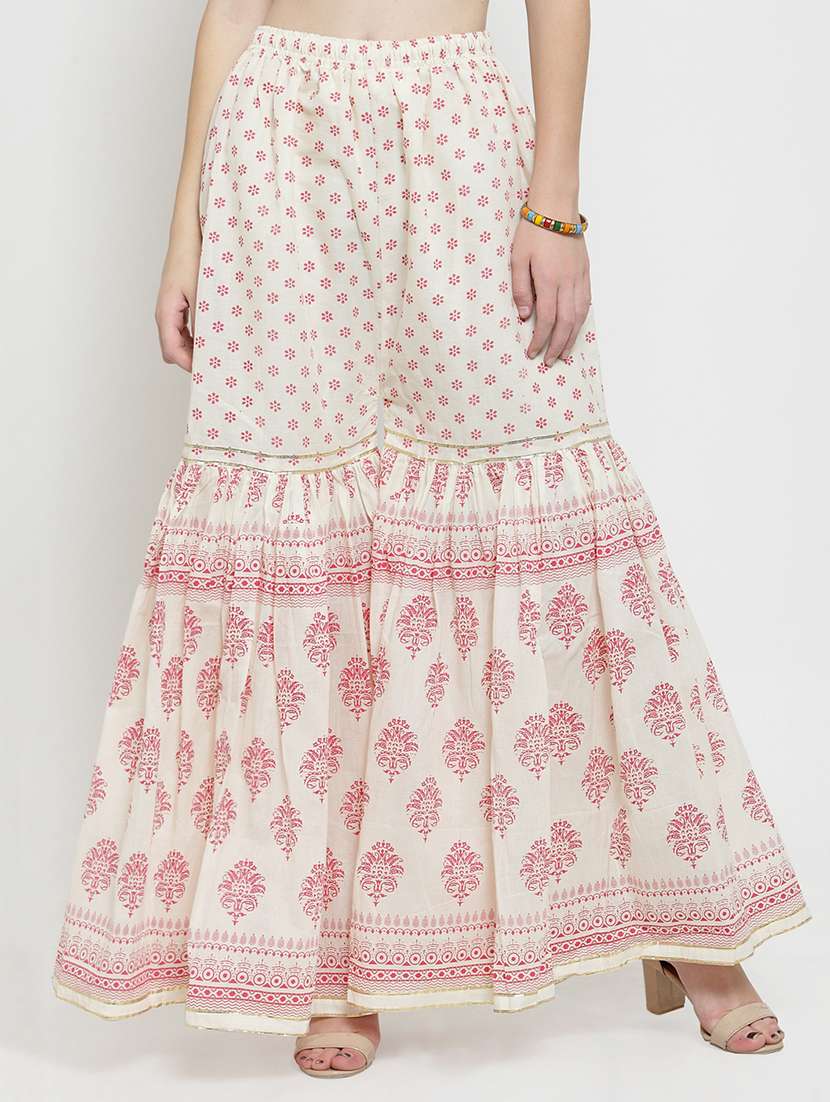 block printed floral sharara