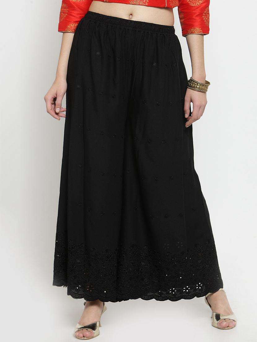 chikankari straight palazzo