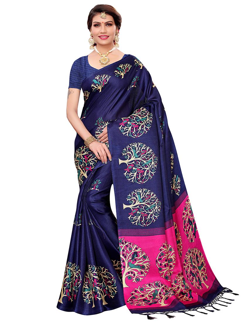 kalamkari printed saree with blouse - 16330954 -  Zoom Image - 0