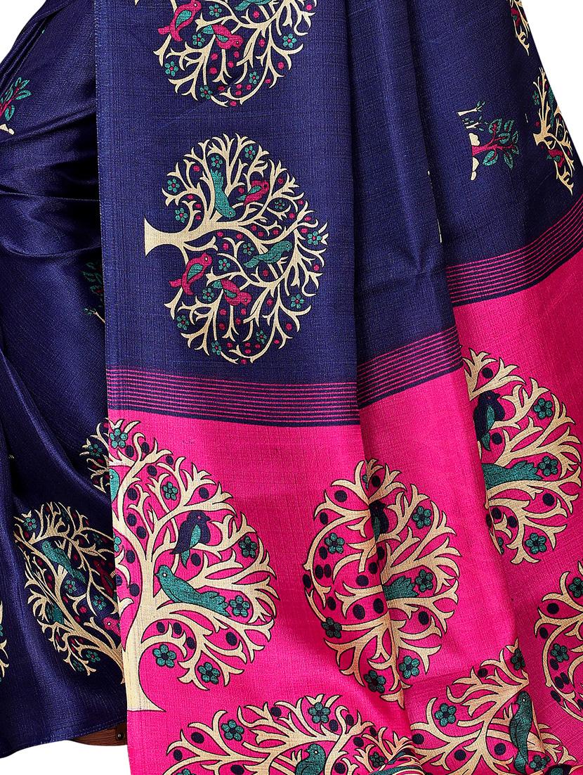 kalamkari printed saree with blouse - 16330954 - Standard Image - 3