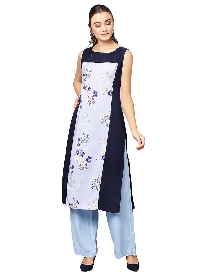 floral printed straight kurta - 16331436 -  Zoom Image - 0