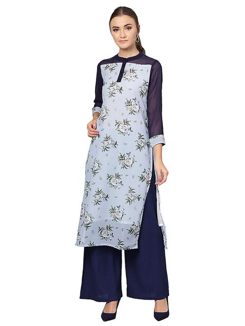 floral printed straight kurta - 16331532 -  Standard Image - 0