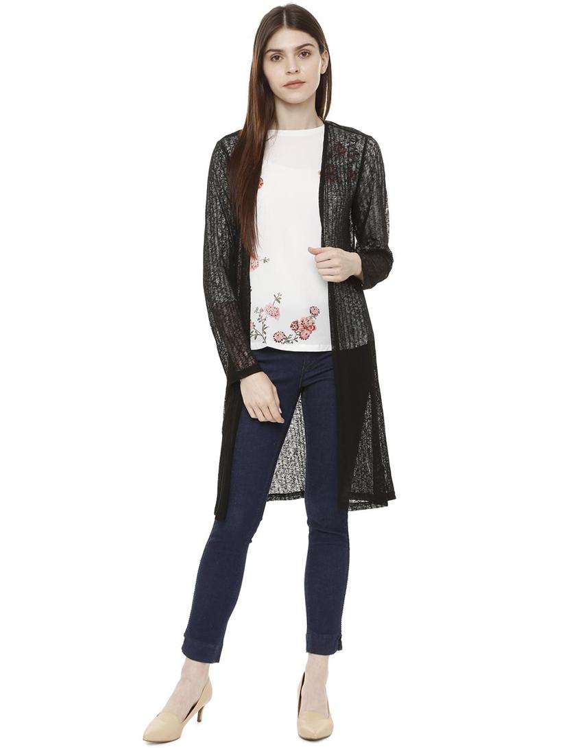 sheer long sleeve shrug