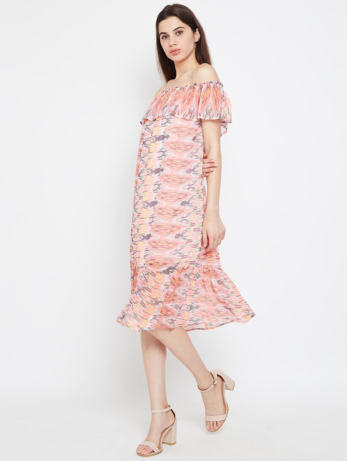 ruffle detail a-line dress - 16332856 - Standard Image - 3