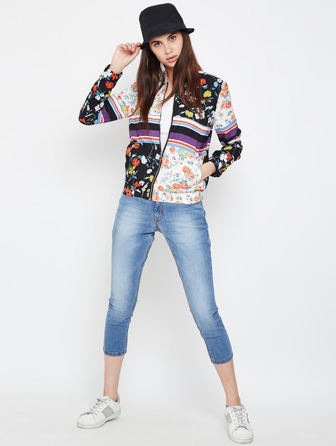 zip-up floral summer jacket - 16333152 - Standard Image - 3