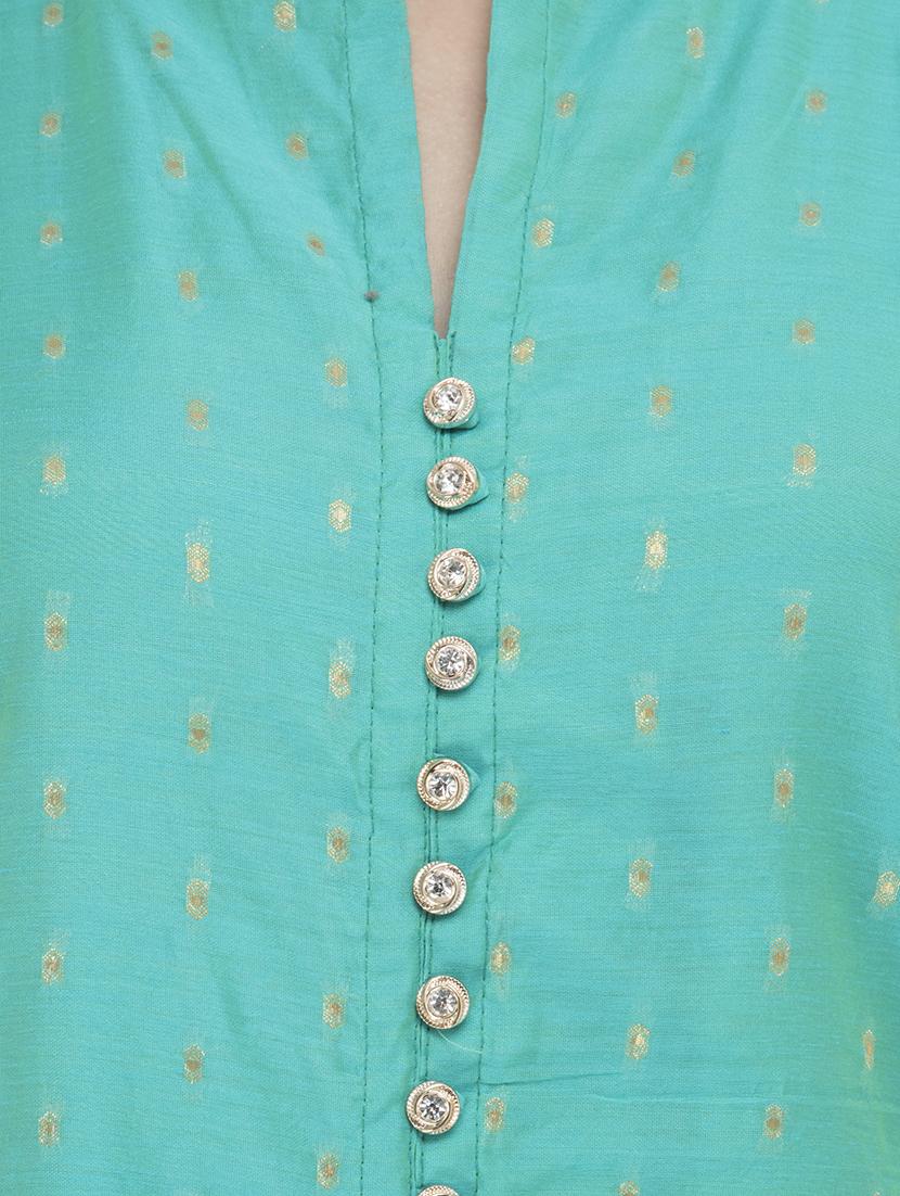zari motifs high slit kurta - 16333276 - Standard Image - 3