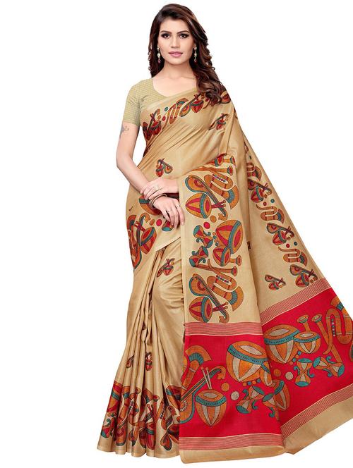 kalamkari printed saree with blouse - 16333682 -  Standard Image - 0