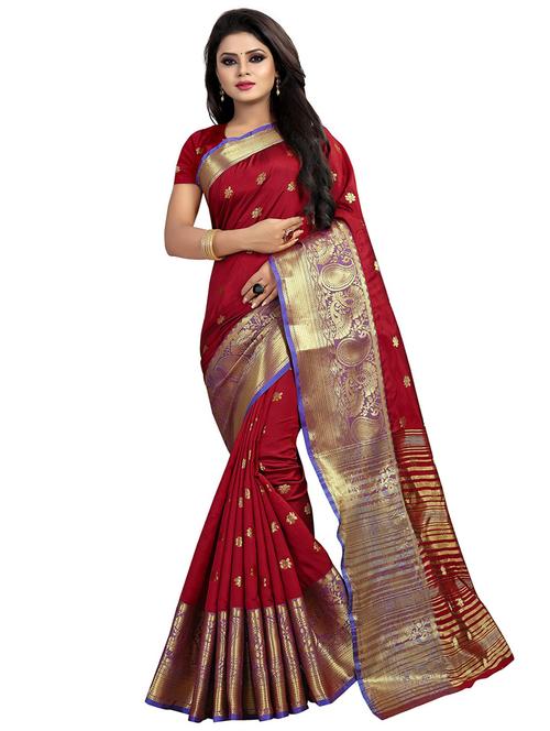paisley printed saree with blouse - 16334490 -  Standard Image - 0