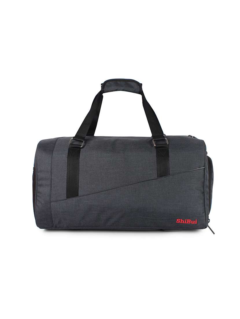 black polyester dufflebag