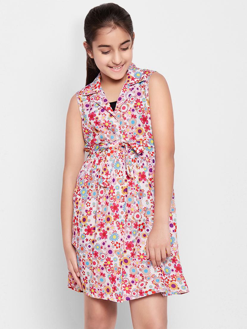 tie knot waist floral print dress - 16336409 - Zoom Image - 0