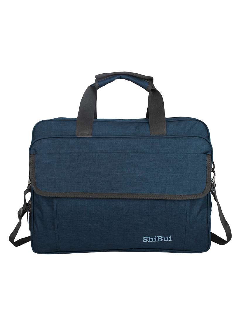blue faux silk  messengerbag