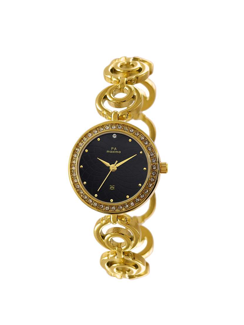 Buy online Maxima Black Dial Analog Watch For Women 51781bmly