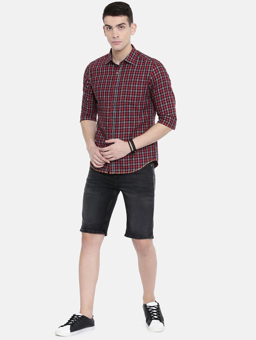 red checkered casual shirt - 16337768 - Standard Image - 3