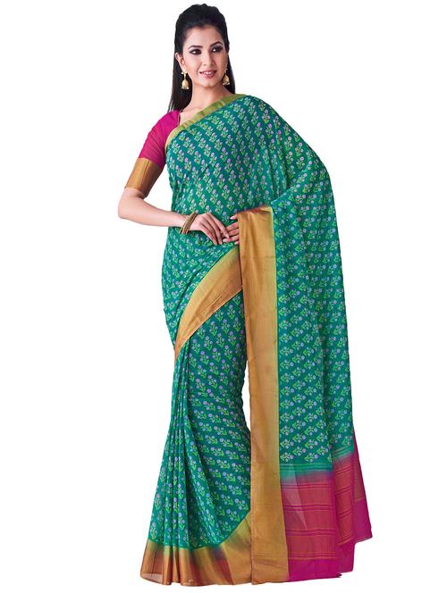 contrast banarasi saree - 16338461 -  Standard Image - 0