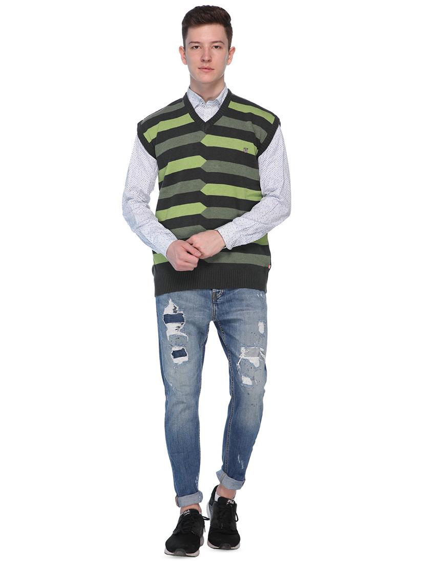 green striped pullover - 16339386 - Standard Image - 3