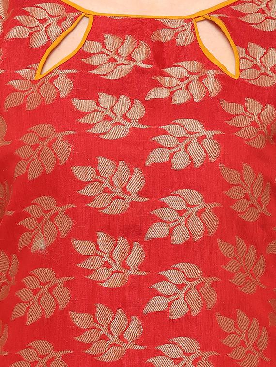 zari motifs unstitched churidaar suit - 16340722 - Standard Image - 5