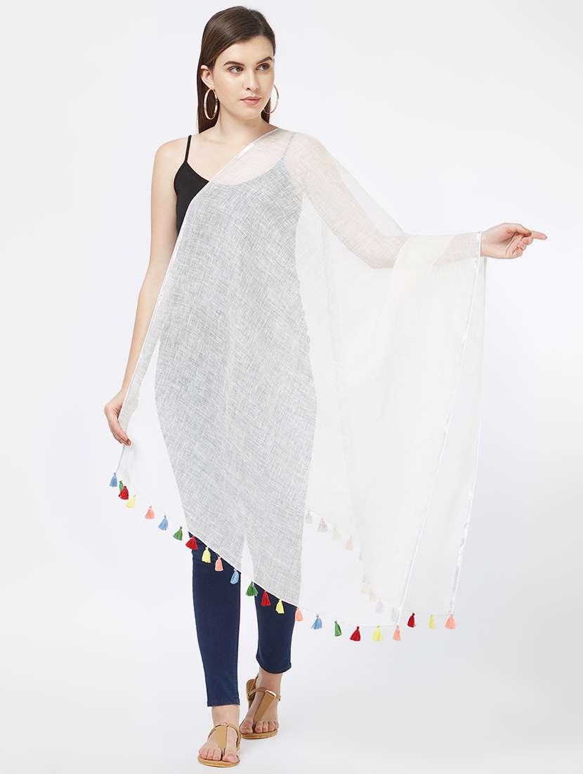 women's solid print stole