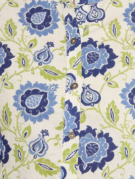 mandarin neck button detail tunic - 16342740 - Standard Image - 3