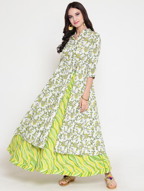 floral kurta skirt set - 16342764 -  Standard Image - 0