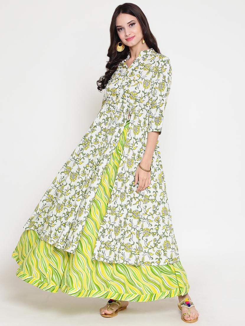 floral kurta skirt set - 16342764 -  Zoom Image - 0